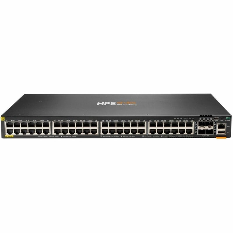 Aruba Networking 6300F 48p 10M/100M/1G Class4 PoE 4p SFP56 50G TAA Switch - Thumbnail 1