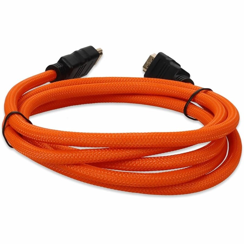 AddOn 6FT HDMI 1.4 BRAIDED ORANGE M / M HDMI TO HDMI 1.4 HIGH SPEED CABLE - Thumbnail 4