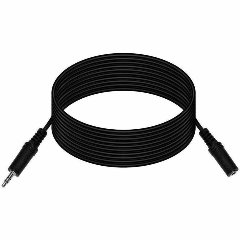 STEREO PLUG/JACK M/F CABLE - BLACK 25FT - Thumbnail 4