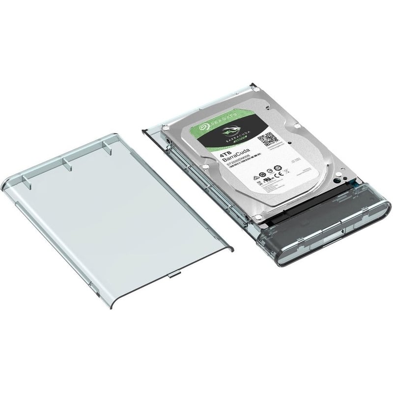 4XEM's Clear USB 3.0 to SATA Hard Drive Enclosure for 2.5' HDD/SDD - Thumbnail 2
