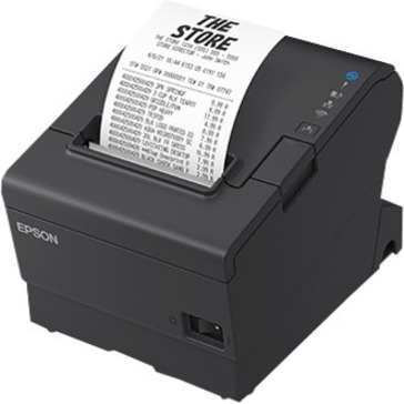 Epson , Tm-t88vii-052, Thermal Receipt Printer, Black, Usb & Ethernet, Interfaces, Ps-180 Power Supply And Ac Cable - Thumbnail 2