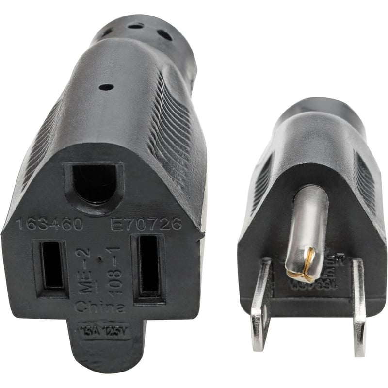 Eaton Tripp Lite Series Power Extension Cord, NEMA 5-15P to NEMA 5-15R - Heavy-Duty, 15A, 120V, 14 AWG, 3 ft. (0.91 m), Black - Thumbnail 3