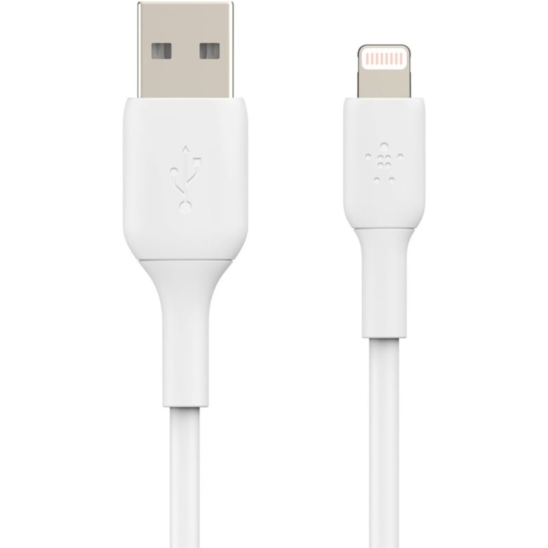 Belkin BoostCharge Lightning to USB-A Cable (2 meter / 6.6 foot, White) - Thumbnail 3
