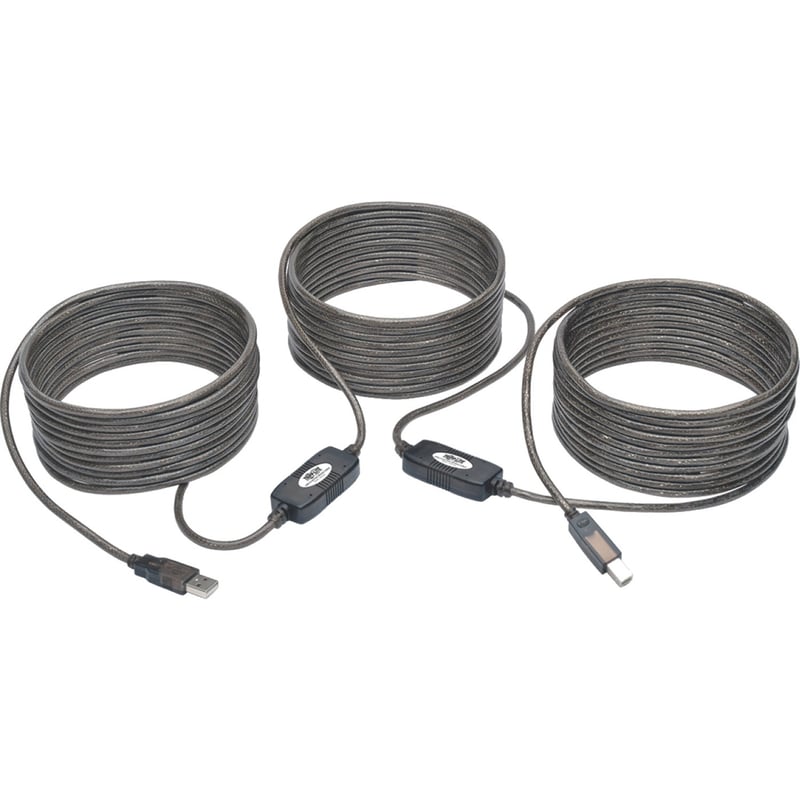 Tripp Lite by Eaton 50ft USB 2.0 Hi-Speed Active Repeater Cable USB-A to USB-B M/M - Thumbnail 1