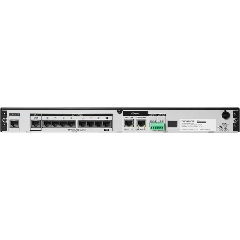 Panasonic WX-SR204DN 4-Channel Dante Digital Wireless Mic Receiver - Thumbnail 3