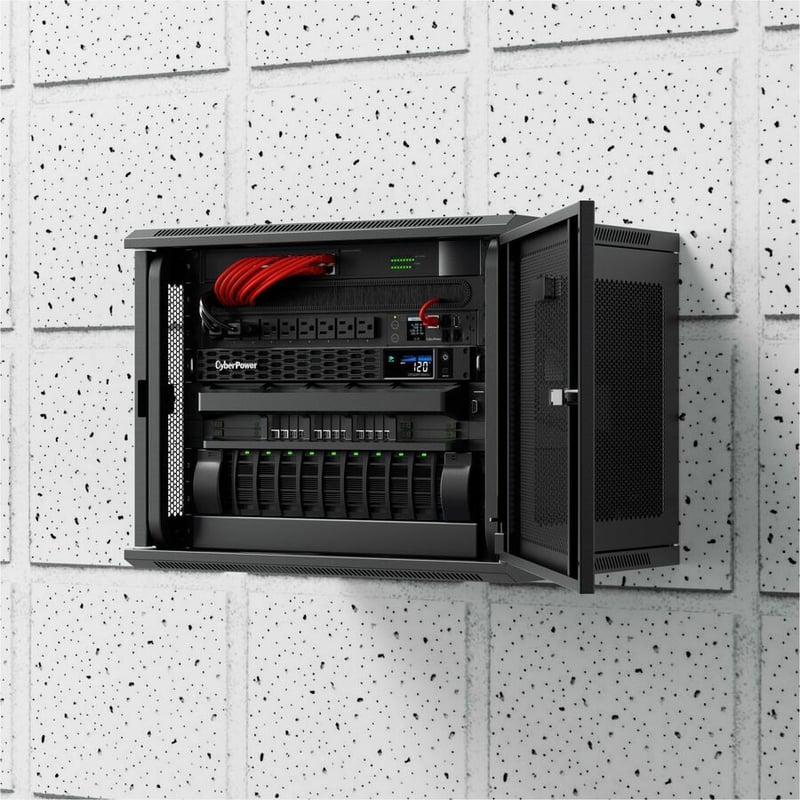CYBERPOWER CP500PFCRM1U UPS 6 NEMA 5-15R NEMA 5-15P 3 YR WTY - Thumbnail 4