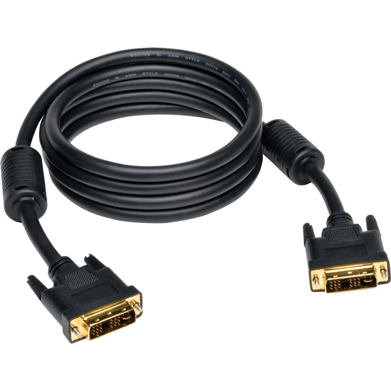 Eaton Tripp Lite Series DVI Single Link Cable, Digital and Analog TMDS Monitor Cable (DVI-I M/M), 6 ft. (1.83 m) - Thumbnail 3