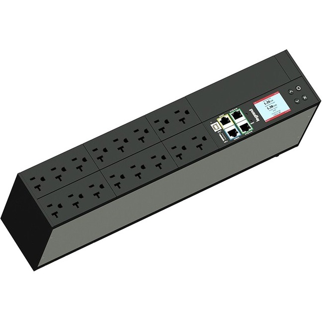Legrand Rack PDU, Network Metered, ZeroU, 12A, 120V, (10) 5-20R, 5-15P Cord - Thumbnail 1