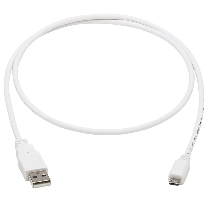 Eaton Tripp Lite Series Safe-IT USB 2.0 A to Micro-B Antibacterial Cable (M/M), White, 3 ft. (0.91 m) - Thumbnail 4