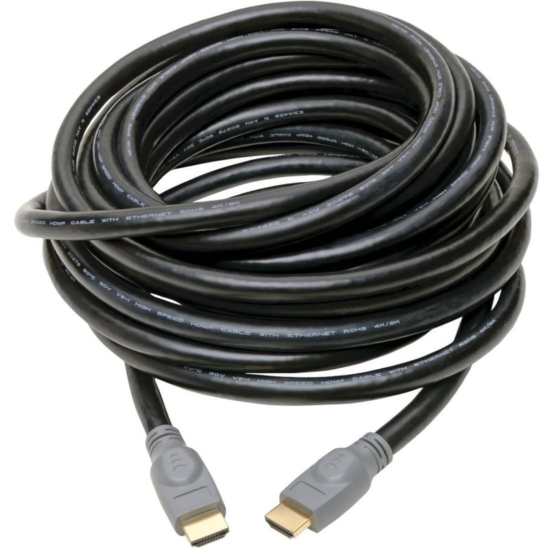 Eaton Tripp Lite Series 4K HDMI Cable (M/M) - 4K 60 Hz, HDR, 4:4:4, Gripping Connectors, Black, 25 ft. - Thumbnail 2