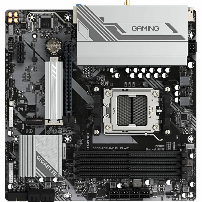 GIGABYTE Ultra Durable B650M GAMING PLUS WIFI Gaming Desktop Motherboard - AMD B650 Chipset - Socket AM5 - Micro ATX - Thumbnail 2
