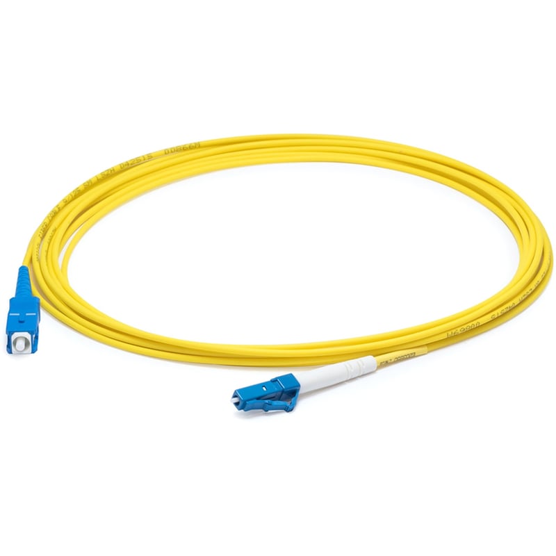 AddOn 2m SC to LC Yellow OS2 Simplex LSZH SMF Fiber Patch Cable - Thumbnail 1