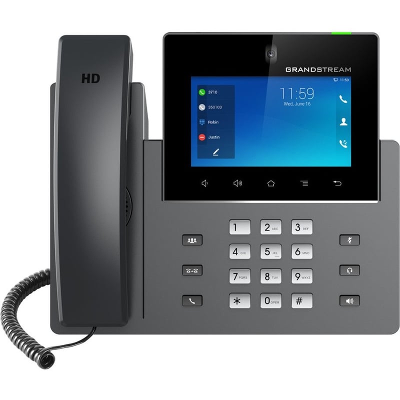 Grandstream GXV3450 IP Phone - Corded - Corded - Wi-Fi, Bluetooth - Desktop - Thumbnail 1