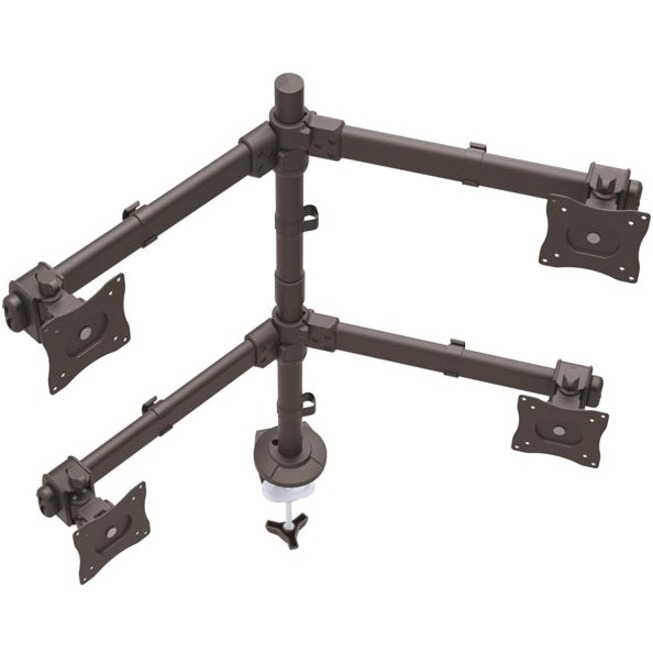 StarTech.com Desk Mount Quad Monitor Arm, 4 VESA Displays up to 27" (17.6lb/8kg), Ergonomic Height Adjustable Articulating Pole Mount - Thumbnail 3