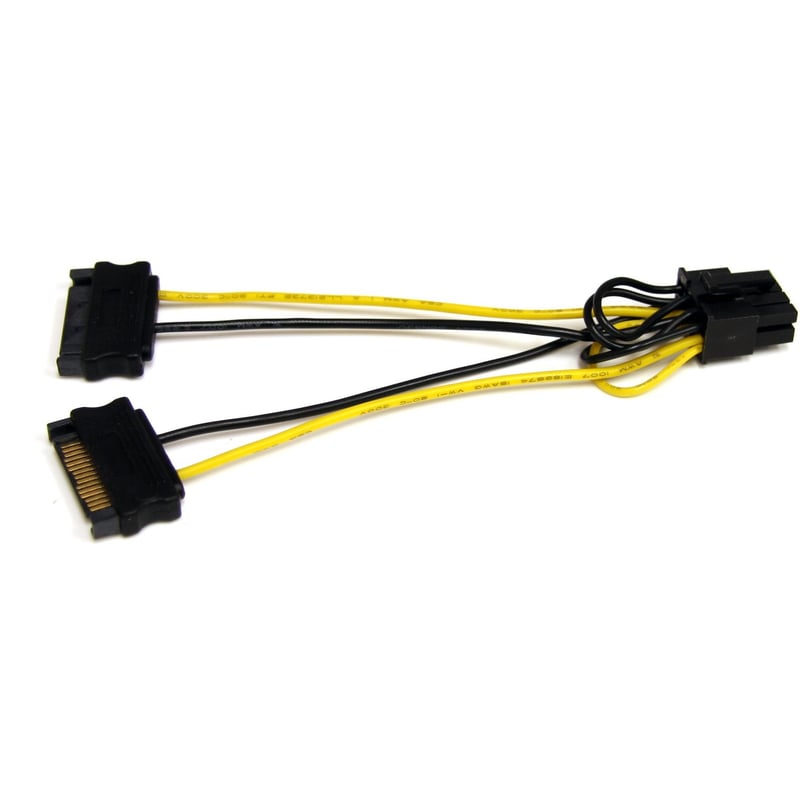 StarTech.com 6in SATA Power to 8 Pin PCI Express Video Card Power Cable Adapter - Thumbnail 1