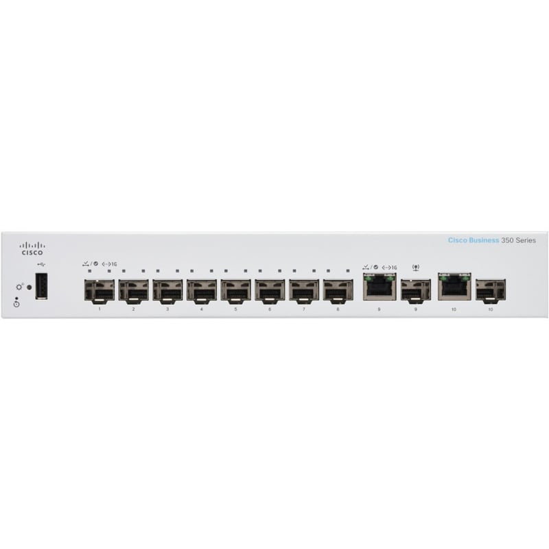 Cisco Business CBS350-8S-E-2G Ethernet Switch - Thumbnail 1
