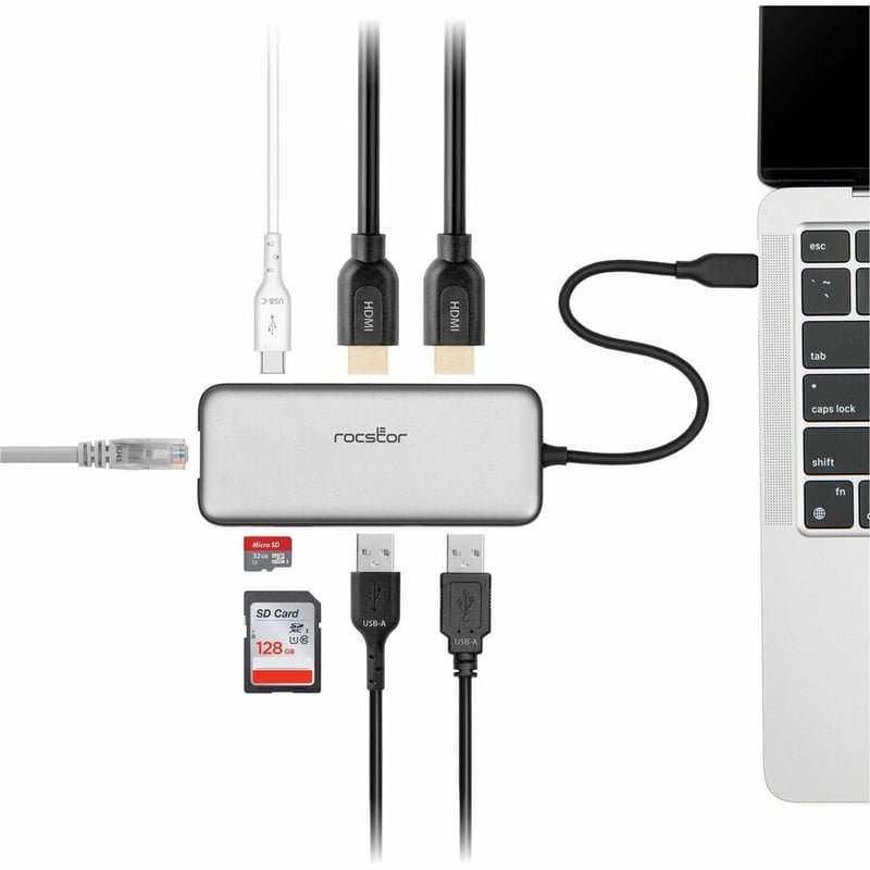 PORTABLE DOCK USB-C 8-IN-1 DUAL MULTIPORT DOCK - Thumbnail 2