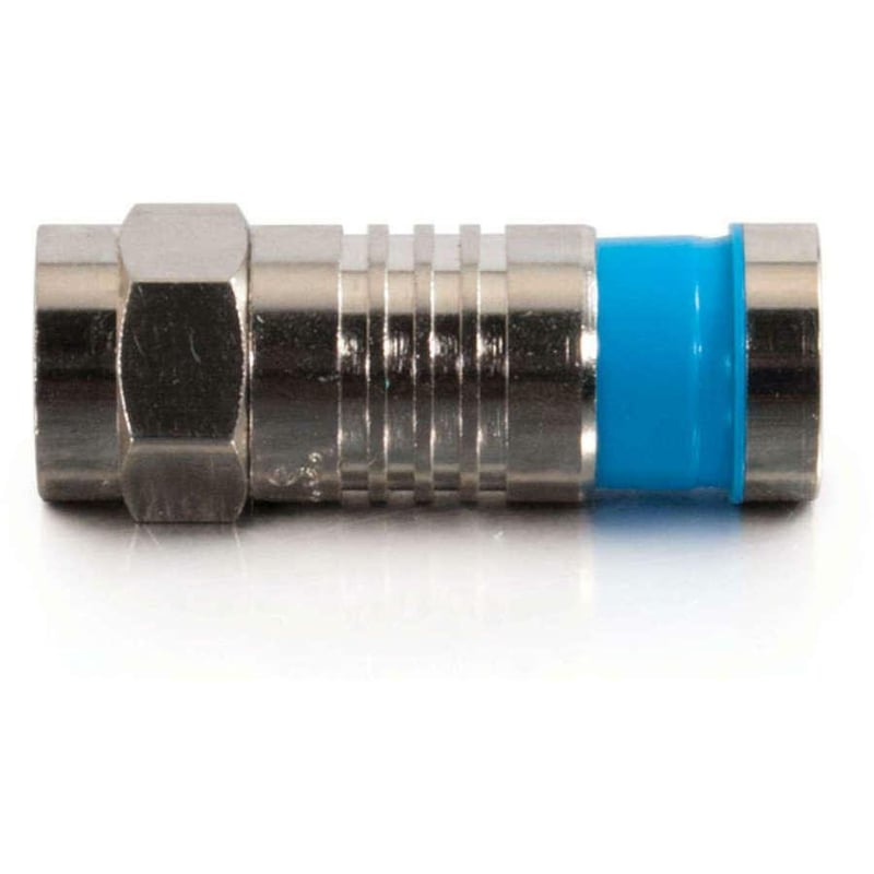 C2G RG6 Quad Compression F-Type Connector with O-Ring - 50pk - Thumbnail 2