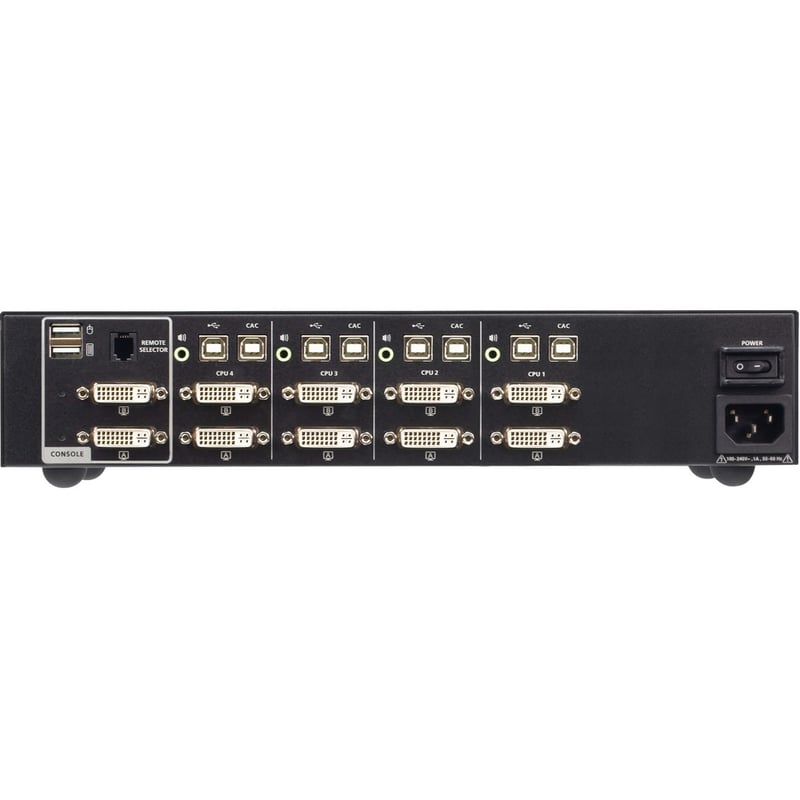 ATEN 4-Port USB DVI Dual Display Secure KVM Switch with CAC (PSD PP v4.0 Compliant) - Thumbnail 2