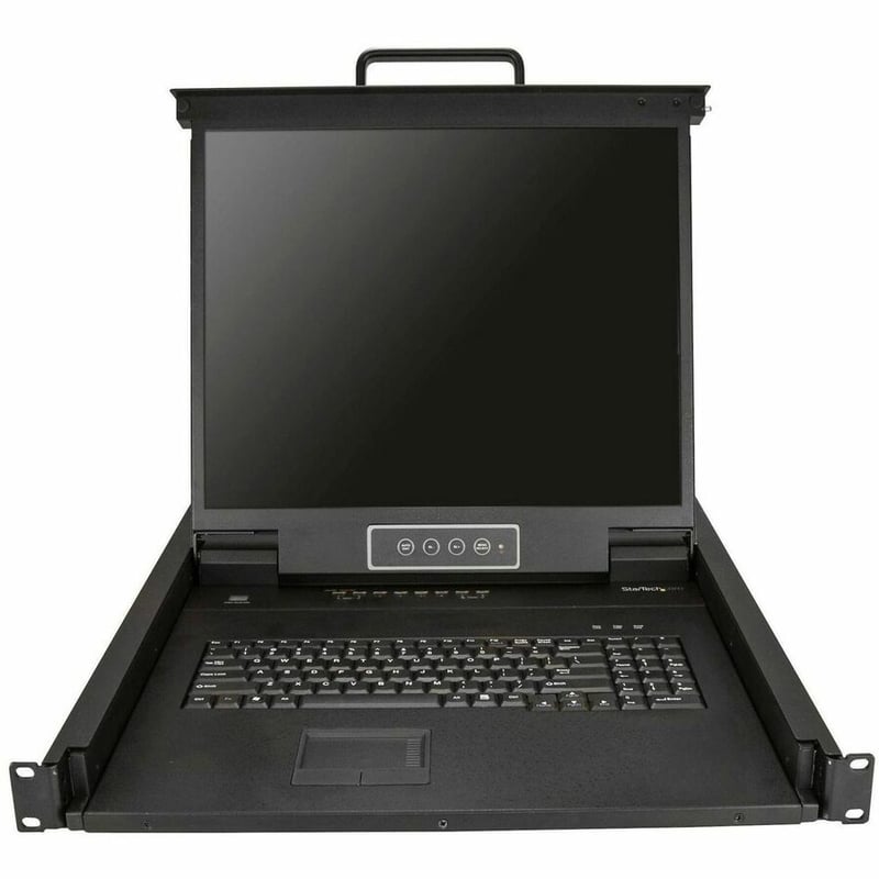 StarTech.com 8 Port Rackmount KVM Console w/ Cables - Integrated KVM Switch w/ 19" LCD - 1U LCD KVM Drawer 50000 MTBF - USB + VGA Support - Thumbnail 2