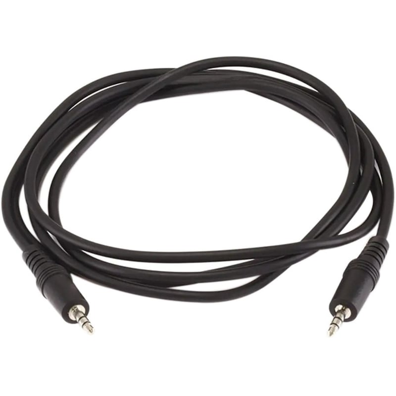 STEREO PLUG/PLUG M/M CABLE - BLACK 6FT