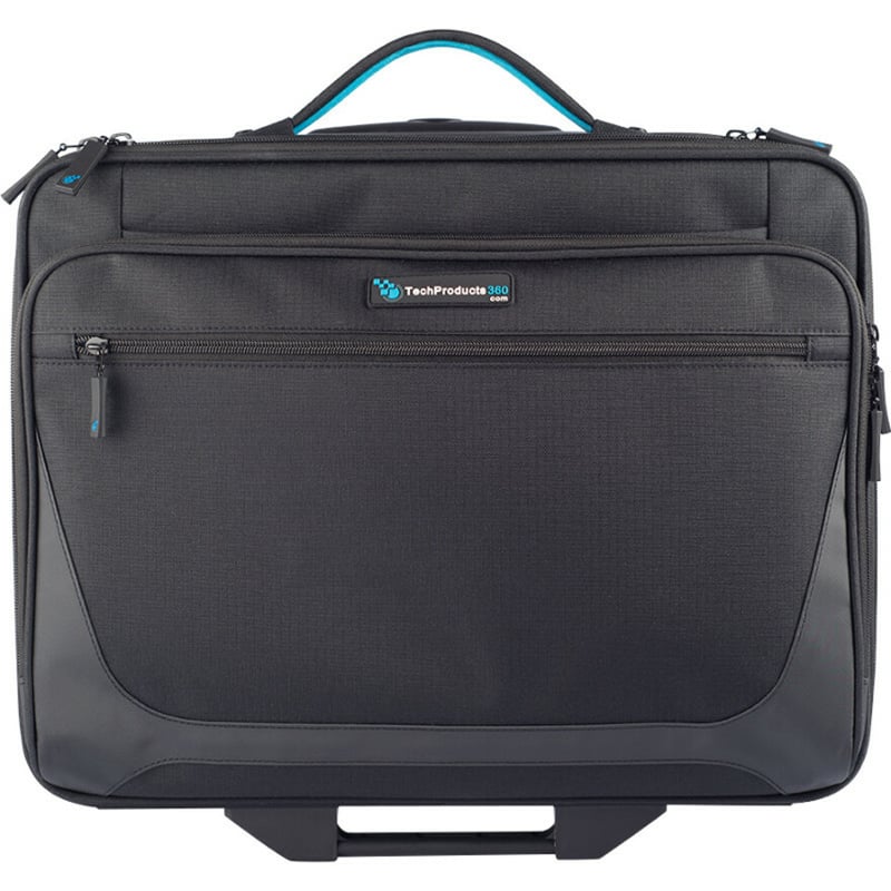 TechProducts360 Essential Carrying Case (Roller) for 17" Notebook - Black - Thumbnail 2