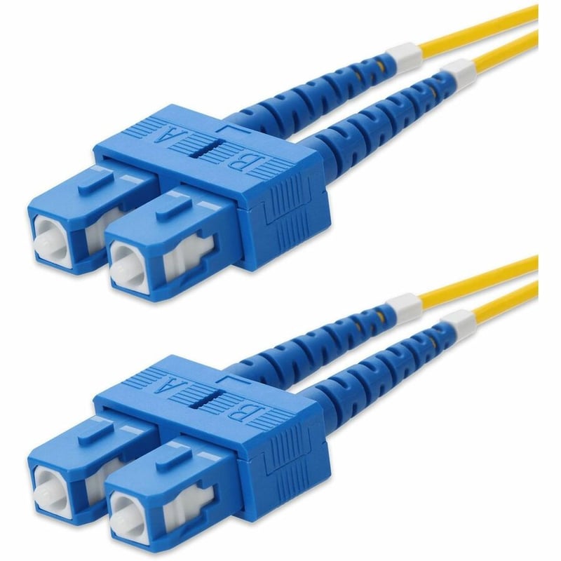 AddOn 4m SC to SC Yellow OS2 Duplex OFNP (Plenum-Rated) SMF Fiber Patch Cable - Thumbnail 2