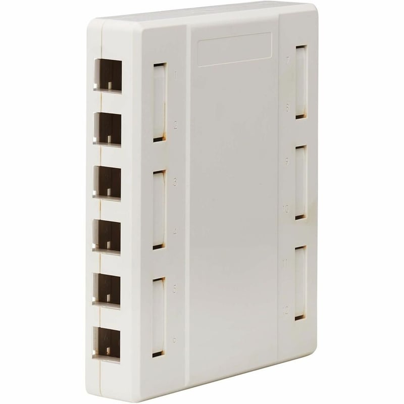 Tripp Lite by Eaton Surface-Mount Box for Keystone Jacks - 12 Ports, White - Thumbnail 4
