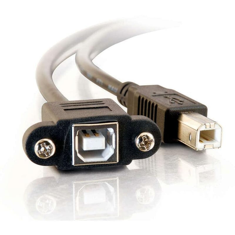 1FT USB 2.0 BF TO BM PANEL MOUNT CABLE - Thumbnail 3