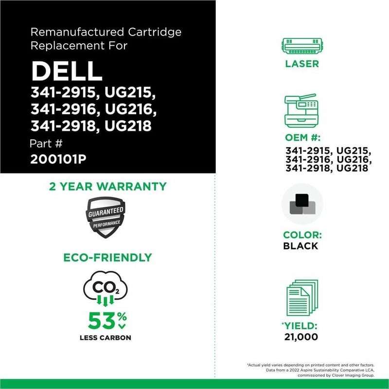 Clover Imaging Remanufactured High Yield Toner Cartridge for Dell 5210/5310 - Thumbnail 3