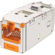 MOD KEYED CAT6A SH 8P 8W ORG EA