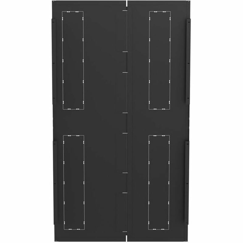 Panduit FlexFusion Day 2 Side Panel, 48RU x 1200mm, Black - Thumbnail 1