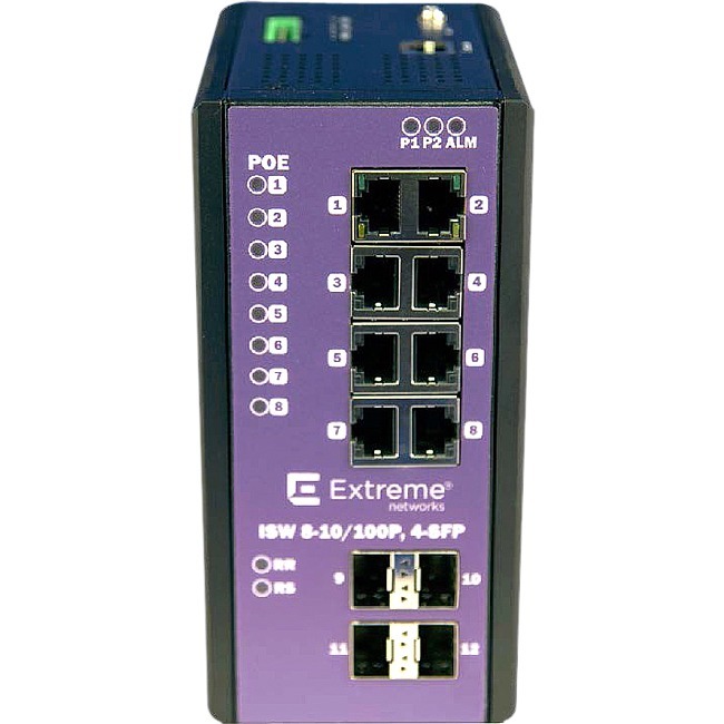 8-PORT POE+ 10/100 W/ 4-PORT SFP OPERATING TEMPERATURE -40C - +75C