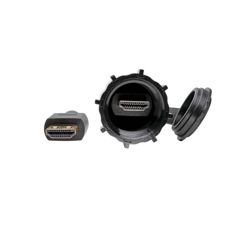 Eaton Tripp Lite Series High-Speed HDMI Cable (M/M) - 4K 60 Hz, HDR, Industrial, IP68, Hooded Connector, Black, 12 ft. - Thumbnail 5