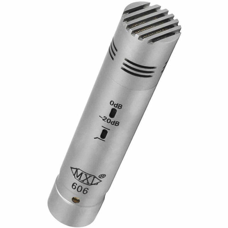 MXL Microphones 606 Condenser Microphone for Recording, Drum, Guitar, Piano, Percussion, String Instrument, Studio - Silver - Thumbnail 2