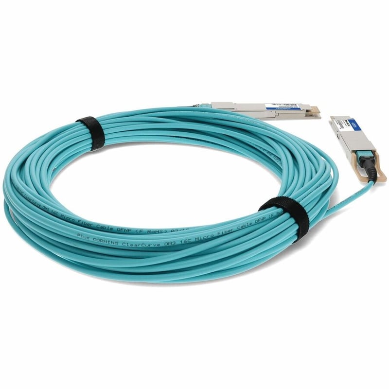 AddOn Cisco® QDD-400-AOC25M Compatible TAA Compliant 400GBase-AOC QSFP-DD to QSFP-DD Active Optical Cable (850nm, MMF, 25m) - Thumbnail 5