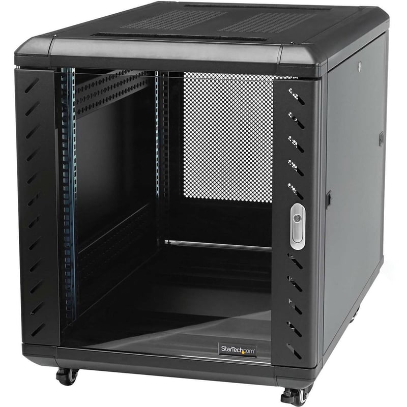 StarTech.com 4-Post 15U Server Rack Cabinet, 19" Data Rack Cabinet for Computer / IT Equipment, Home Network Rack, Half Height Server Rack - Thumbnail 1