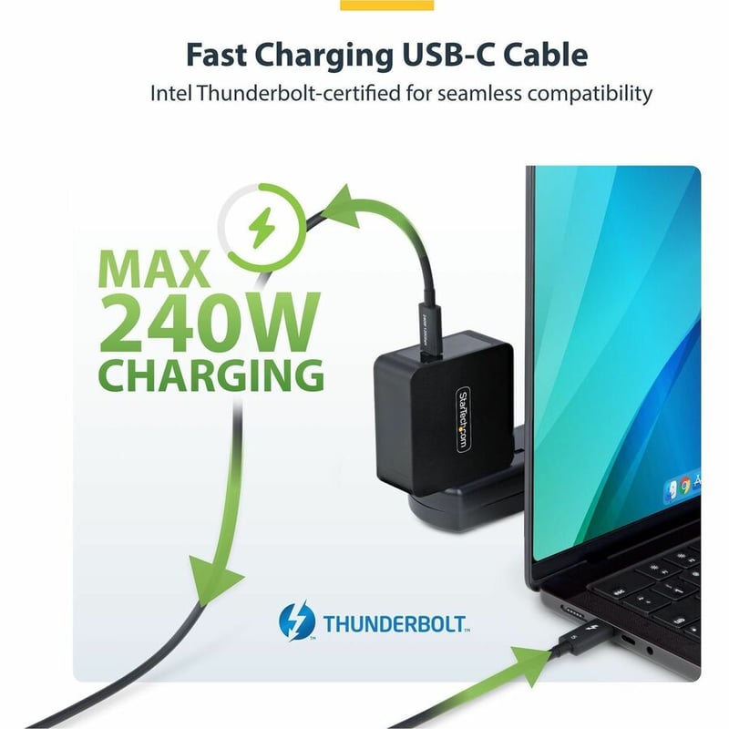 CERTIFIED THUNDERBOLT 5 CABLE 80GBPS/120GBPS/8K 60HZ/240W PD - Thumbnail 5