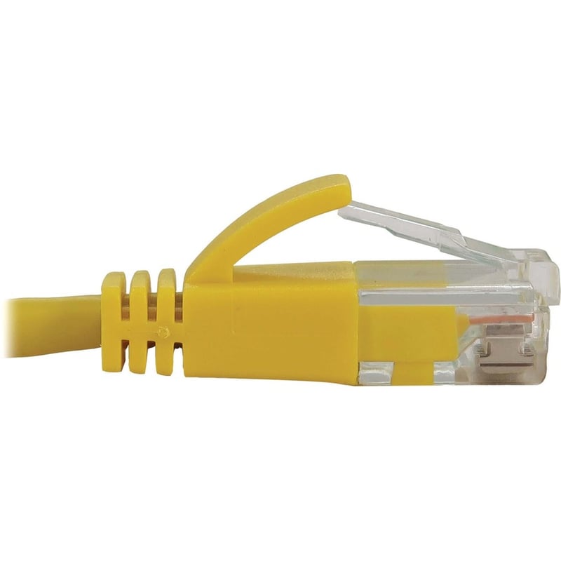 Eaton Tripp Lite Series Cat6a 10G Snagless Molded Slim UTP Ethernet Cable (RJ45 M/M), PoE, Yellow, 15 ft. (4.6 m) - Thumbnail 4