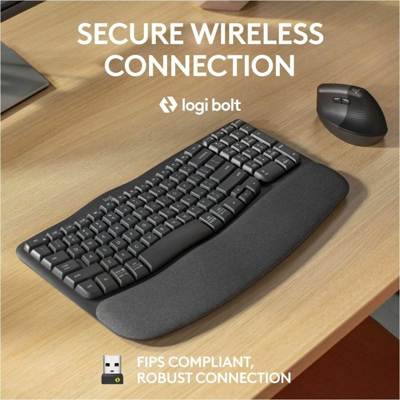 Logitech Wave Keys for Business Ergonomic Keyboard - Thumbnail 5