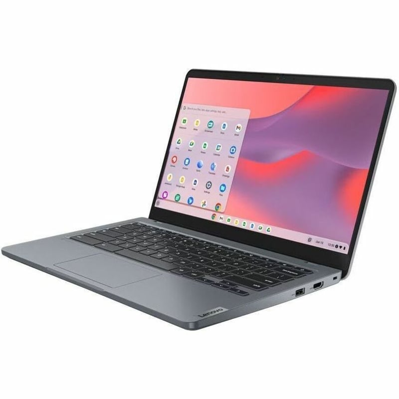 Lenovo 14e Chromebook Gen 3 82W6000AUS 14" Touchscreen Notebook - Full HD - 1920 x 1080 - Intel N100 Quad-core (4 Core) - 4 GB Total RAM - 4 GB On-board Memory - 32 GB Flash Memory - Storm Gray - Thumbnail 3
