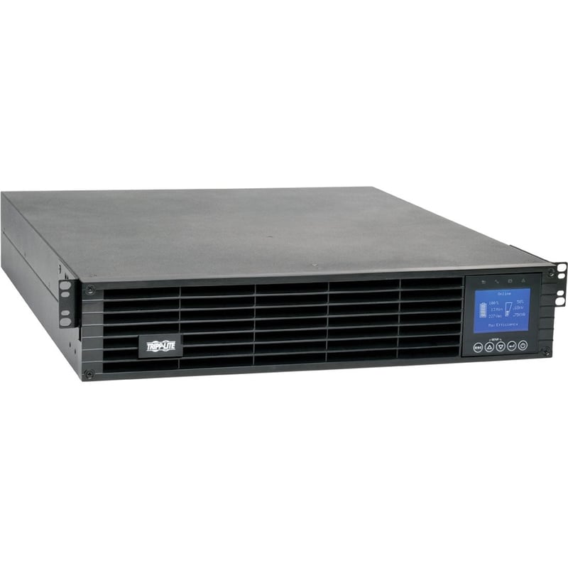 Eaton Tripp Lite Series SmartOnline 208/230V 1000VA 900W Double-Conversion UPS - 6 Outlets, Extended Run, Card Slot, LCD, USB, DB9, 2U Battery Backup - Thumbnail 1