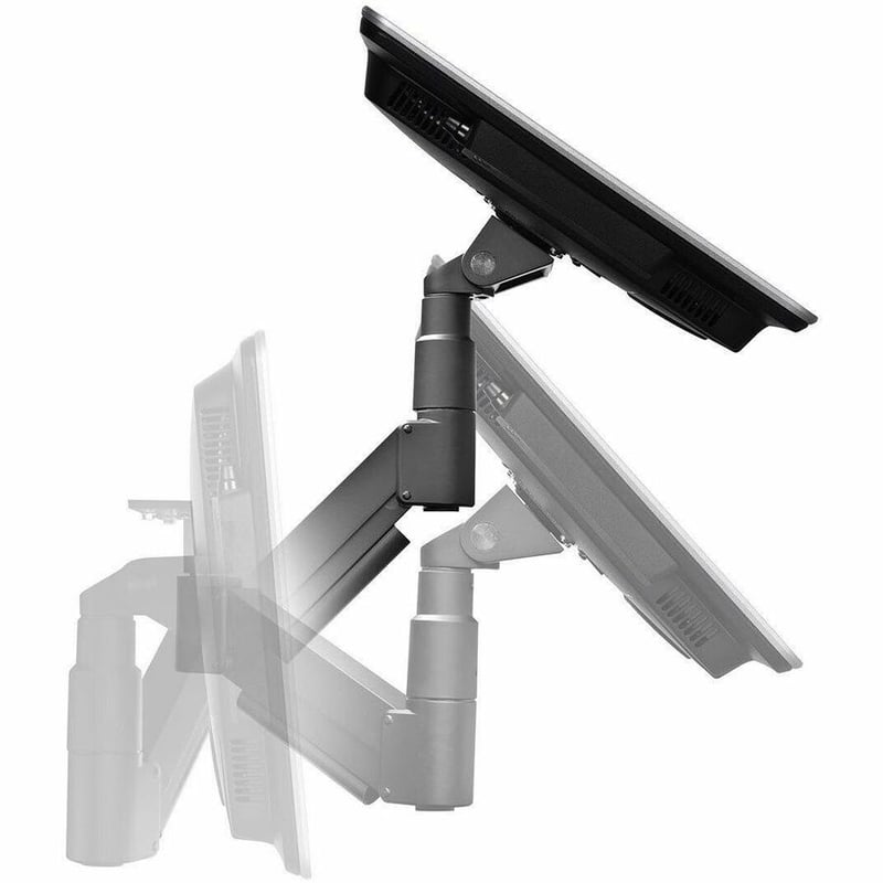 HAT Design Works 3520-250-104 Desk Mount for Monitor, Touchscreen Monitor - Vista Black - Landscape/Portrait - Thumbnail 3