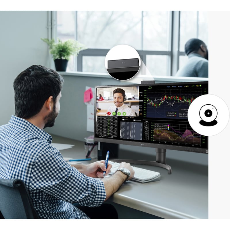 LG 34CN650N-6A All-in-One Thin Client - Intel Celeron J4105 Quad-core (4 Core) 1.50 GHz - Black - Thumbnail 3