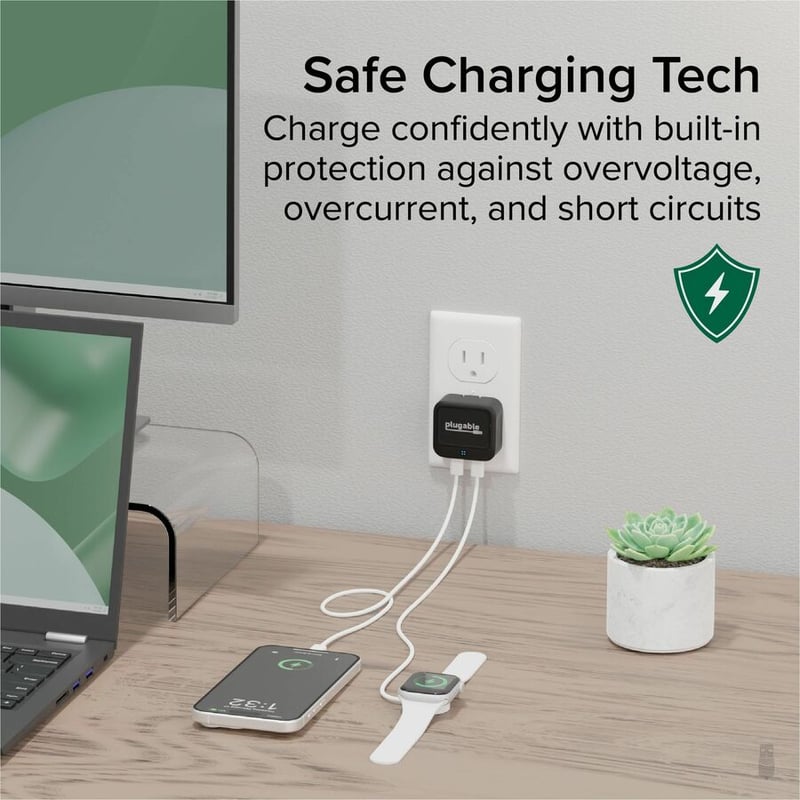 PLUGABLE 40W DUAL USB-C CHARGER 40W DUAL USB-C CHARGER - BLACK - Thumbnail 5