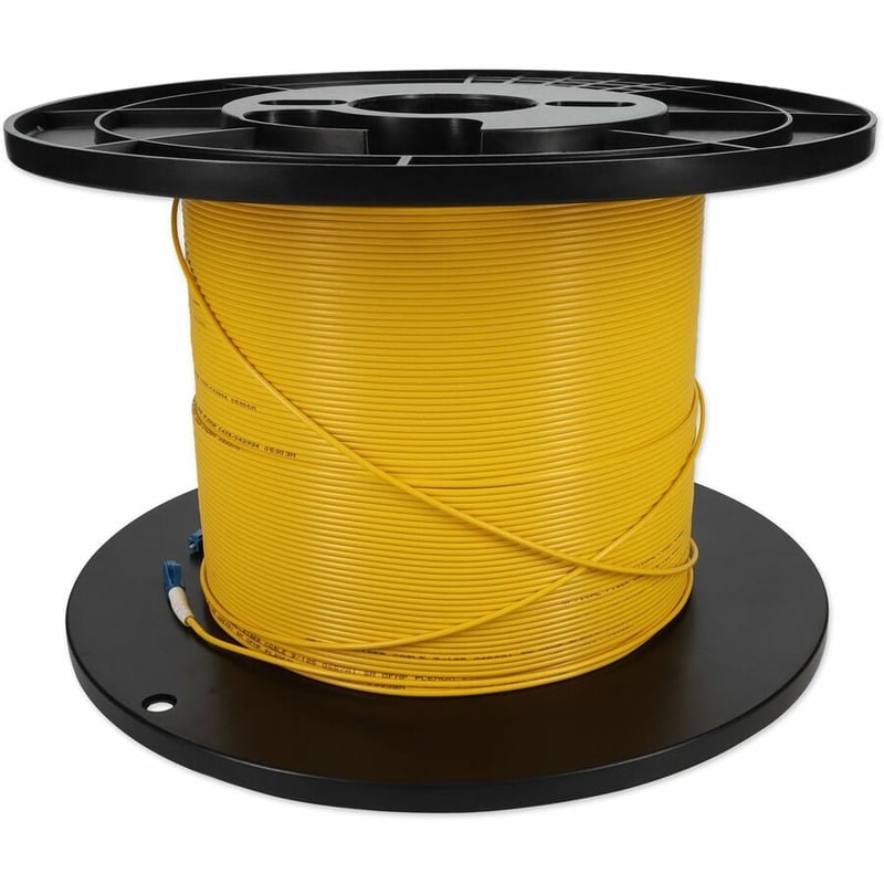 AddOn 52m LC to LC Yellow OS2 Simplex OFNP (Plenum-Rated) SMF Fiber Patch Cable - Thumbnail 2