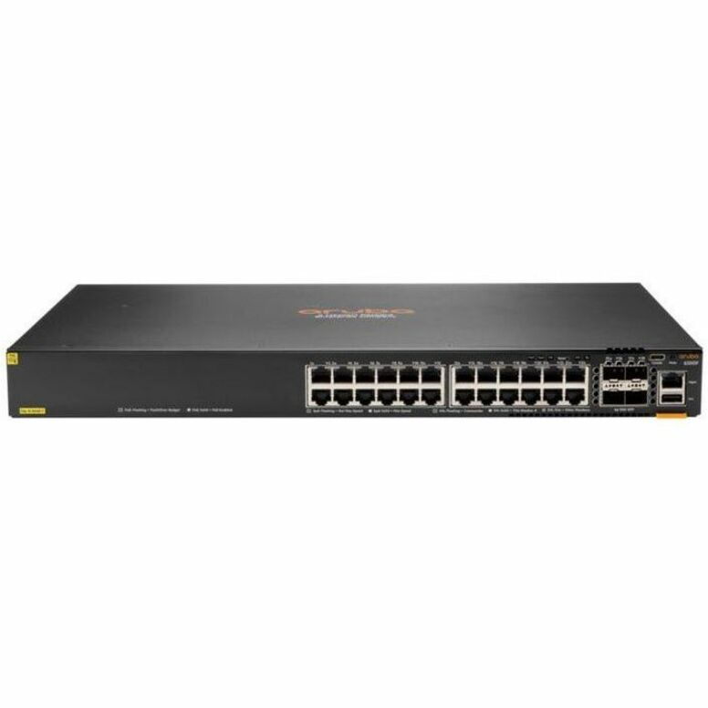 HPE 6300F 24-port 1GbE Class 4 PoE and 4-port SFP56 Switch - Thumbnail 2