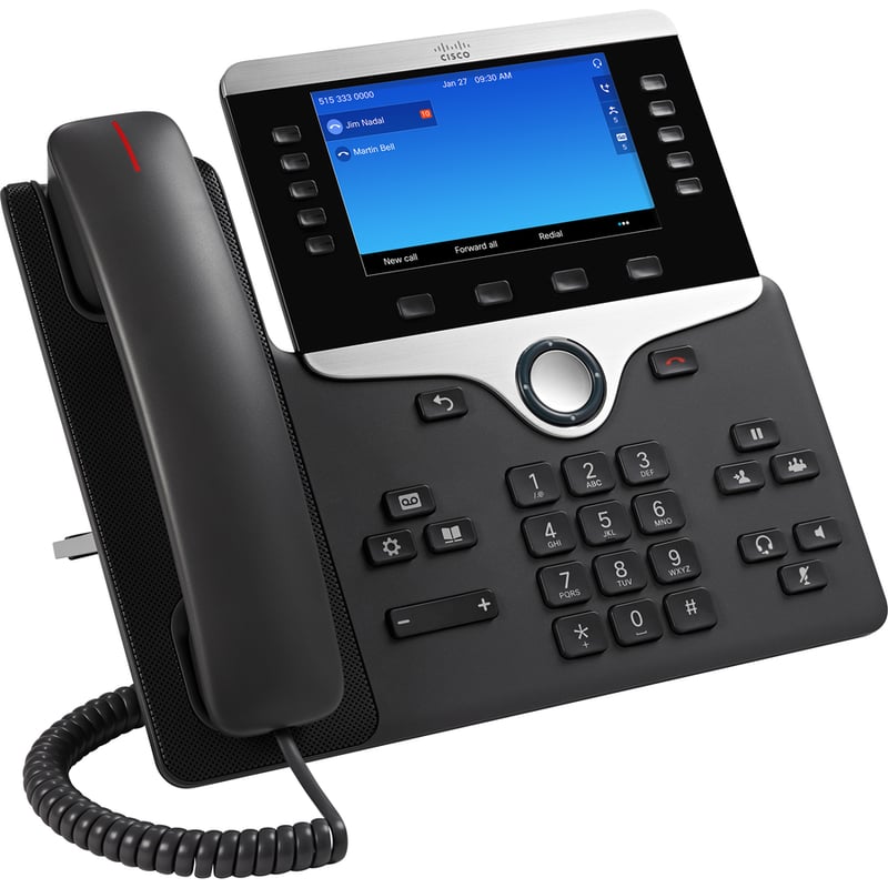 Cisco 8841 IP Phone - Corded - Corded - Wall Mountable - Charcoal - Thumbnail 3