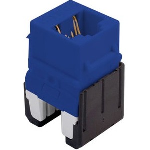 On-Q Quick Connect Cat 6a RJ45 Keystone Insert, Blue (M10)