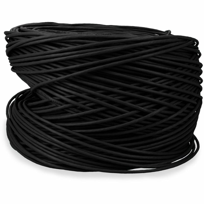 AddOn 1000ft Non-Terminated Black CAT 5E PVC Bulk Cable - Thumbnail 2